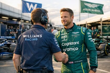 jenson button annonce son départ de williams pour rejoindre aston martin, marquant une nouvelle étape excitante dans sa carrière en formule 1.