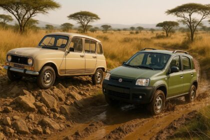 découvrez le duel inédit entre la renault r4 savane et la fiat grande panda 4x4, deux petits 4x4 emblématiques qui allient charme et performance pour vous séduire.