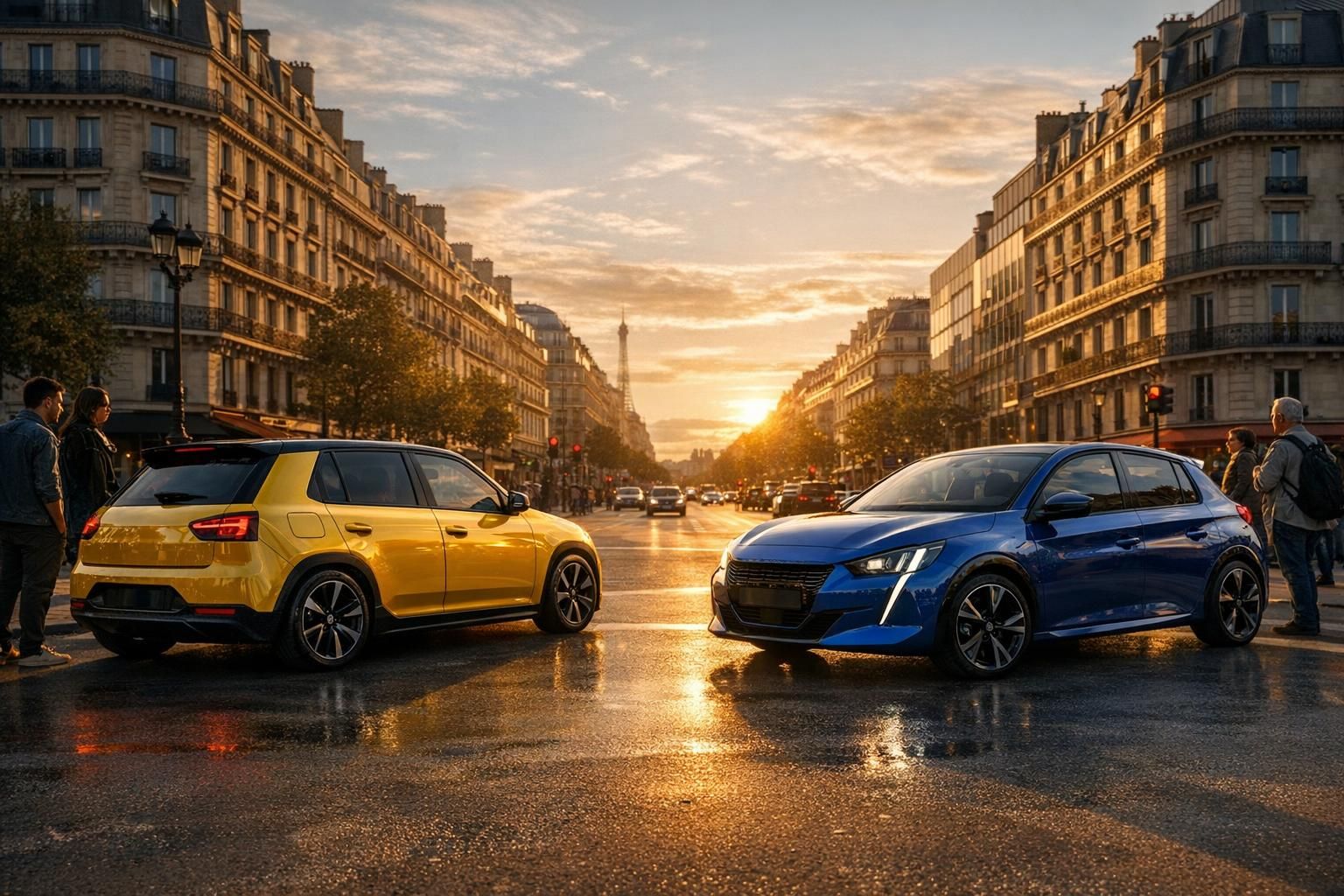 découvrez le face-à-face électrisant entre la nouvelle renault 5 et la peugeot 208, la star française de l'électrique. performance, design et innovation au rendez-vous !
